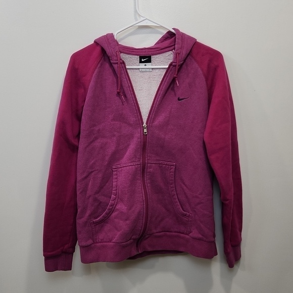 Nike Jackets & Blazers - Vintage Y2K Nike Full Zip Hoodie Sweatshirt Women's Sz XL Pink EUC NICE!